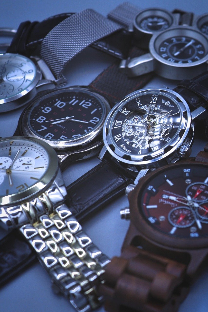 collection, mechanical, watches, time, clock, hours, minutes, timepiece, wristband